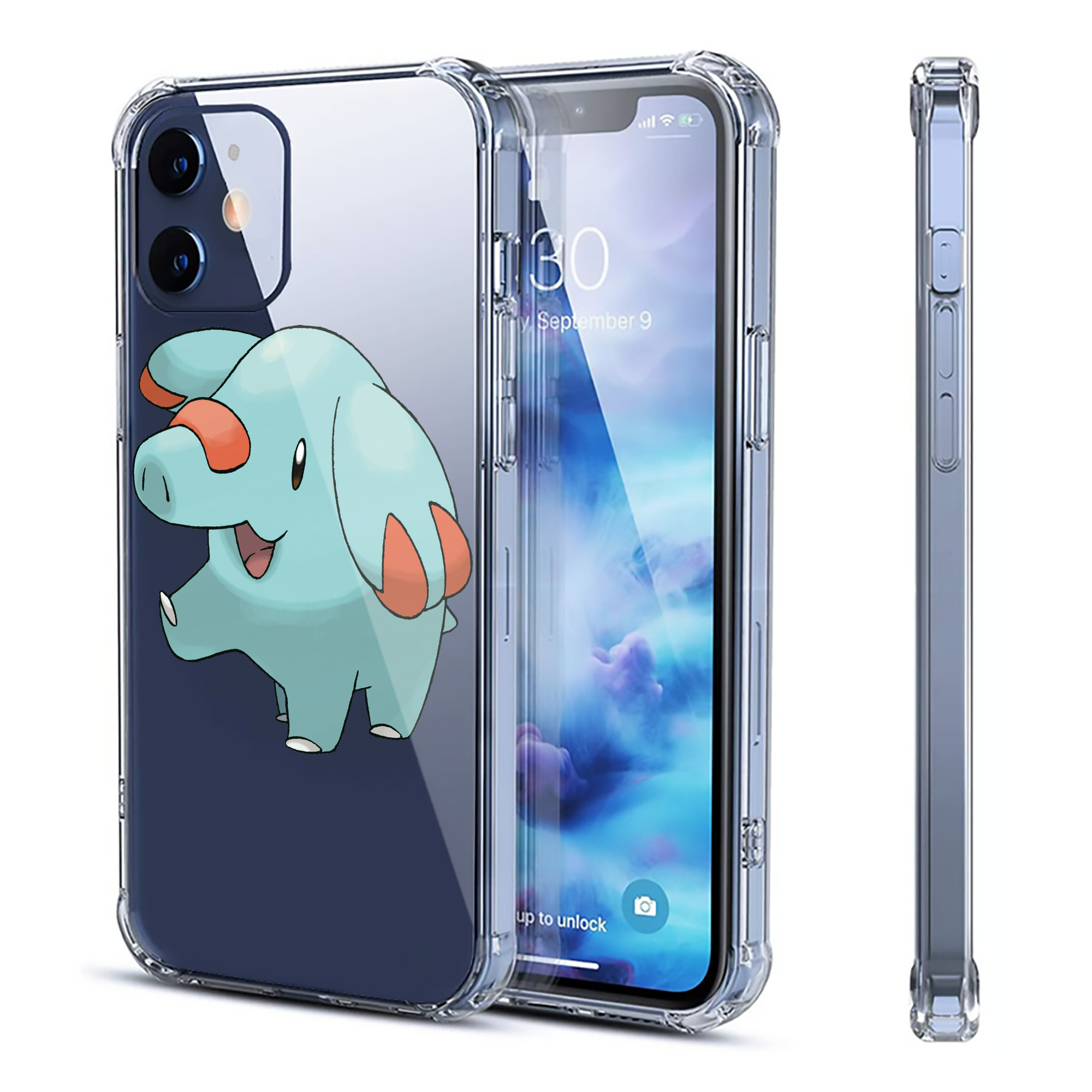（画像用） ポケットモンスター Pokémon 【iPhone 12シリーズ対応】透明スマホケース（クリアソフトケース）